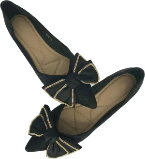 ODORHEISAYO Women Flats Pointed Toe Dressy Crystals Shoes Cute Bowknot Ballet Flats Comfort Light Weight Loafers Slip-ons Sandals