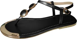 oiangi Flat Sandals for Women Summer Fashion Comfy Thong Strap Buckle Clip Toe Slipper Beach Sandalias Trendy Ankle Straps Casual Shoes Flip Flops