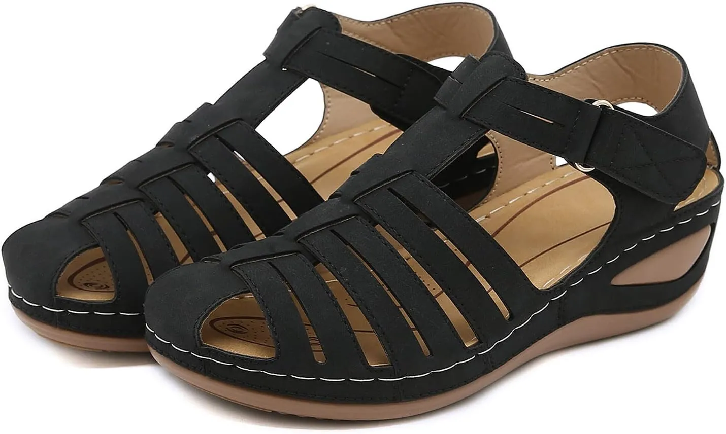 Ortho Flip Flops for Women with Arch Support Womens Orthopedic Flip Flops Sexy Beach Sandals for Women Dressy Summer Ladies Black Wedge Sandals T Strap Walking Shoes for Women Black Sandal Heels