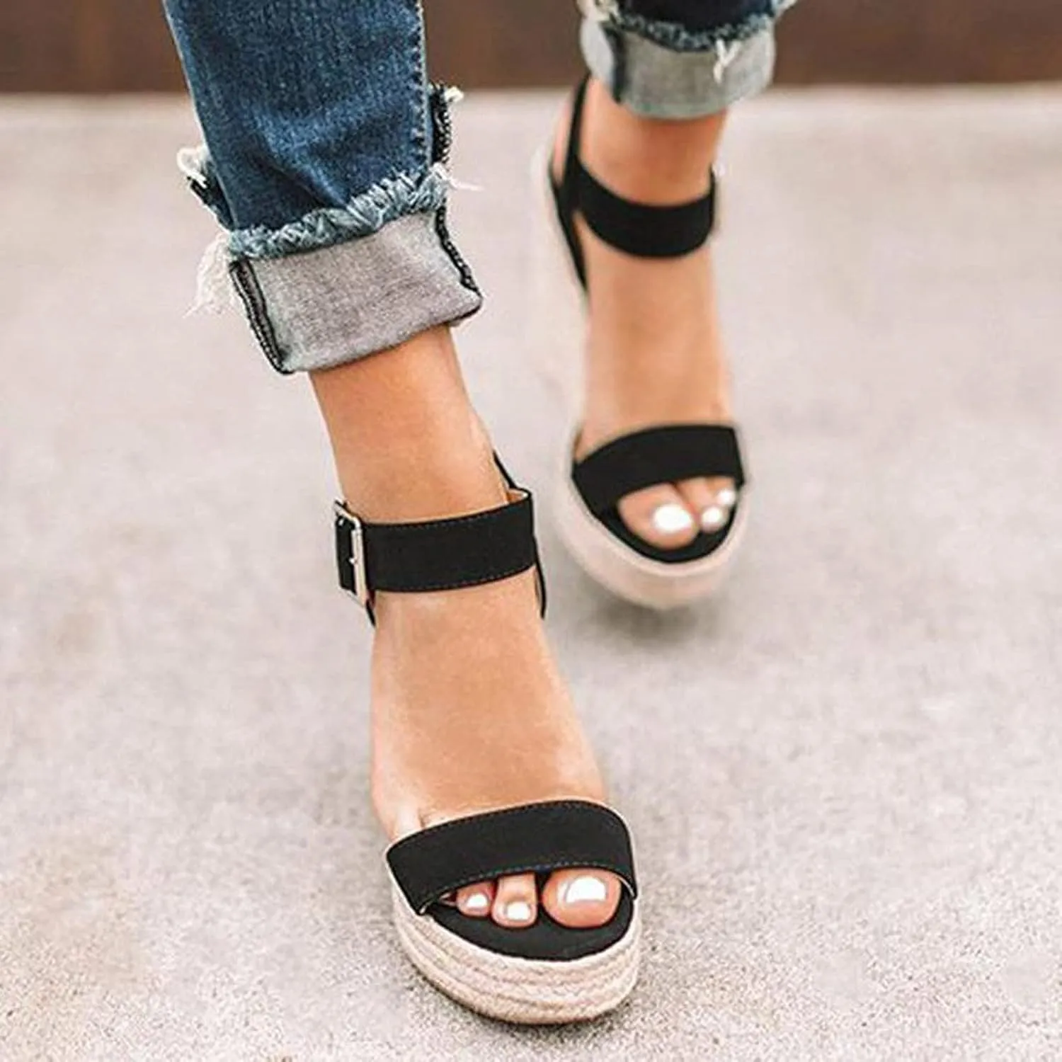 Orthopedic Sandals for Women Dressy Wide Width Open Toe Ankle Strap Platforms with Arch Support Casual Work Shoes