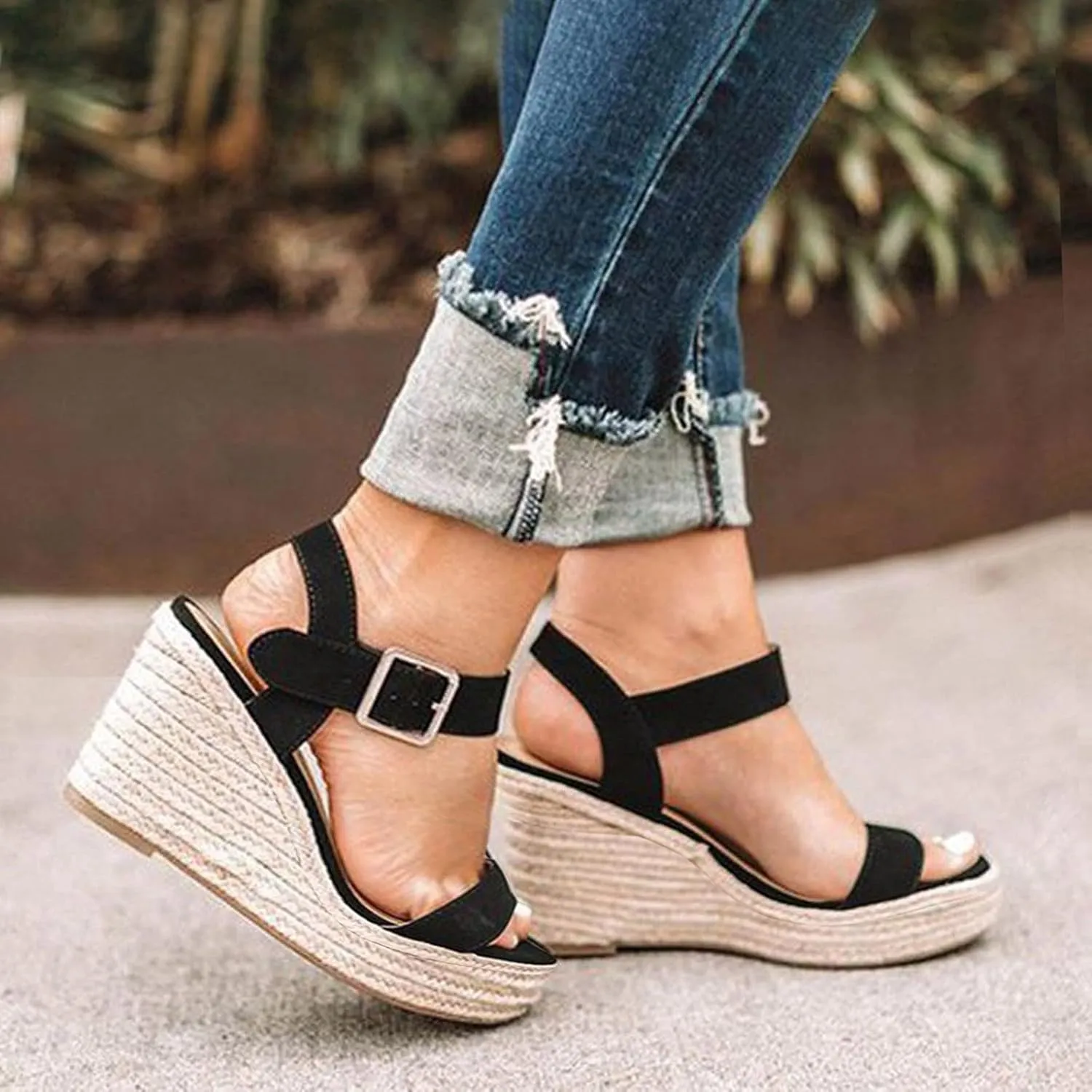 Orthopedic Sandals for Women Dressy Wide Width Open Toe Ankle Strap Platforms with Arch Support Casual Work Shoes