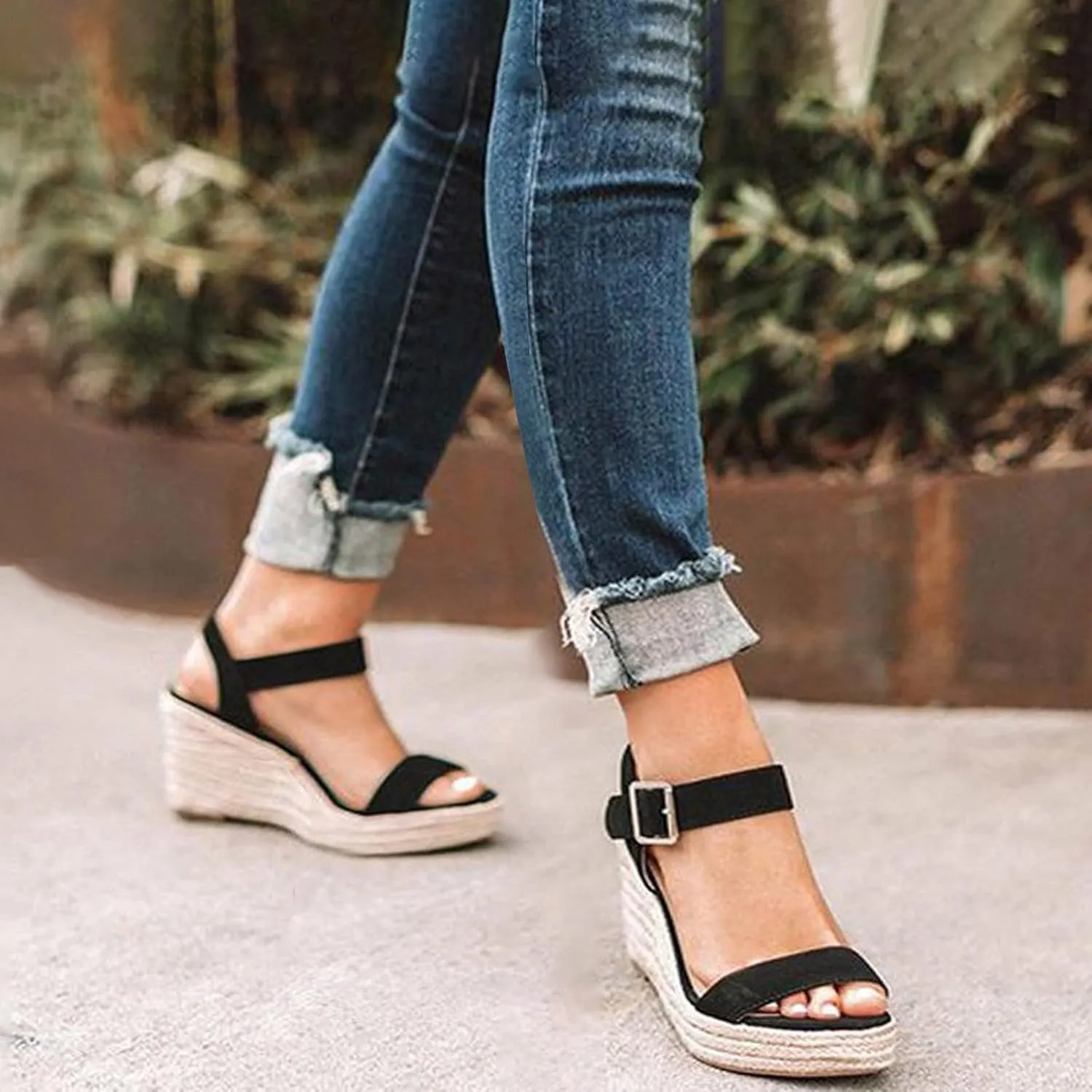 Orthopedic Sandals for Women Dressy Wide Width Open Toe Ankle Strap Platforms with Arch Support Casual Work Shoes