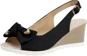 Orthopedic Wedge Sandals for Women 2025 Open Toe Espadrilles Sandals Comfortable Dressy Ankle Strap Platform Sandal Beach Boho Bow Walking Outdoor Activities Stylish Wedge Shoes