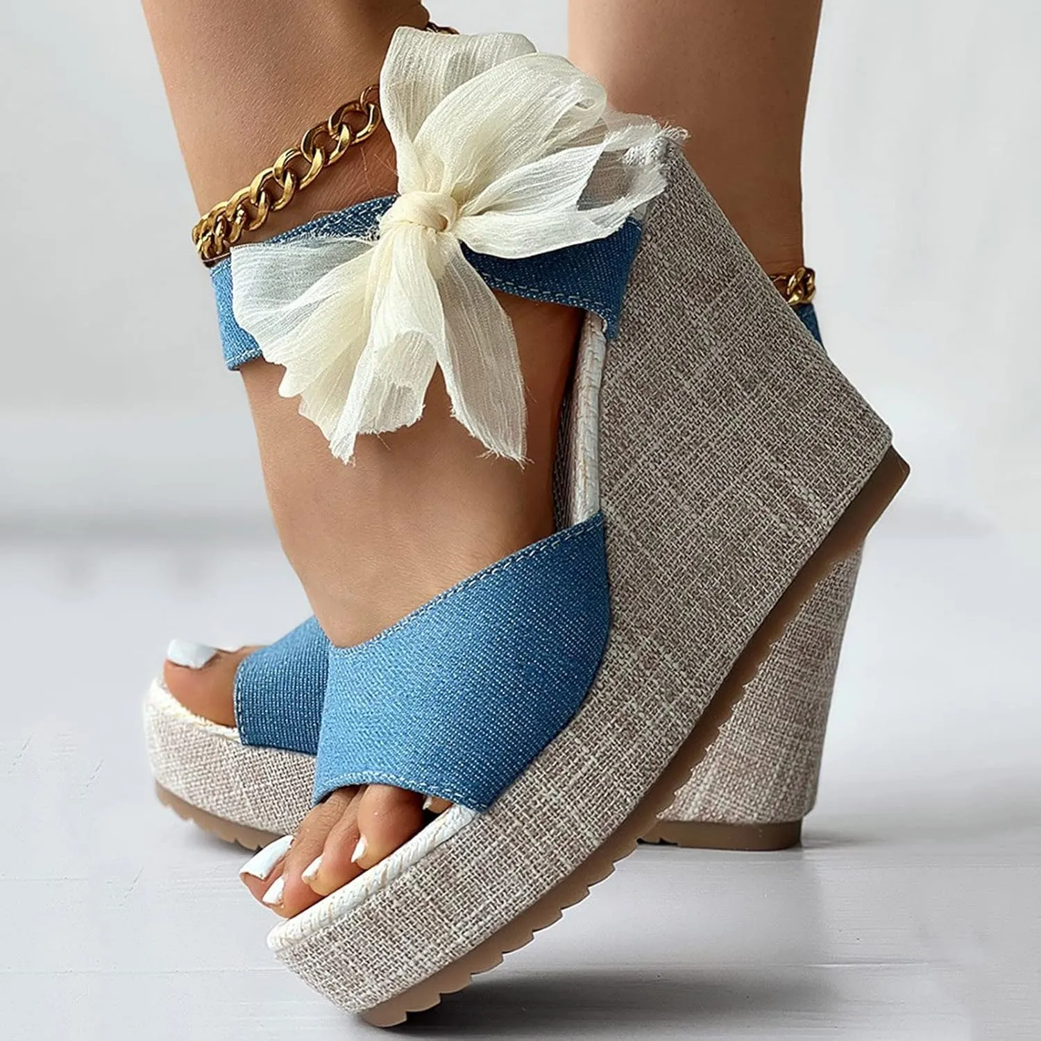 Orthopedic Wedge Sandals Women Summer Dressy Ankle Strap Flat Sandals Casual Strappy Low Wedges Slip on Zipper Beach Sandals