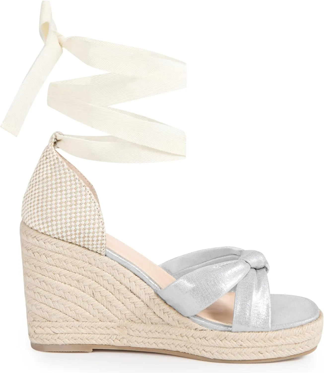 Perphy Lace Up Platform Espadrilles Wedges Heel Sandals for Women