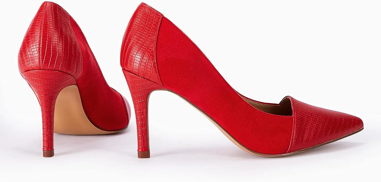 PiePieBuy Womens High Heels Pumps Pointed Toe Slip On Stiletto Classic Dress Party Office Shoes