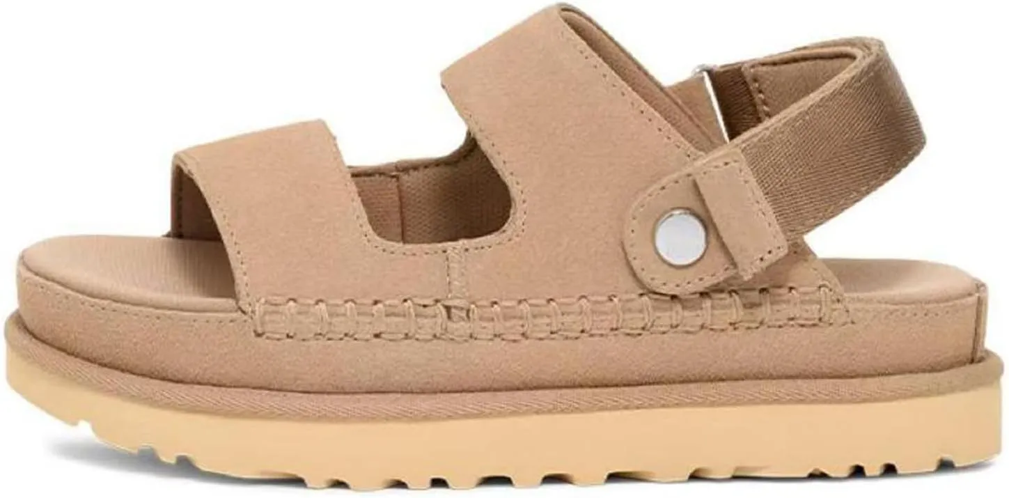 Platform Suede Sandals for Women Comfortable Slides Adjustable Strap Non Slip Lightweight Women’s Flat Sandals Casual Slip On Slippers for Summer