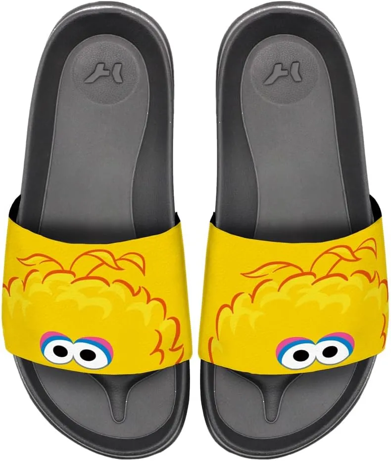 Popfunk Sesame Street Big Bird Peaking Unisex Adult Slides Sandals Officially Licensed Hypd Slydr Switch™