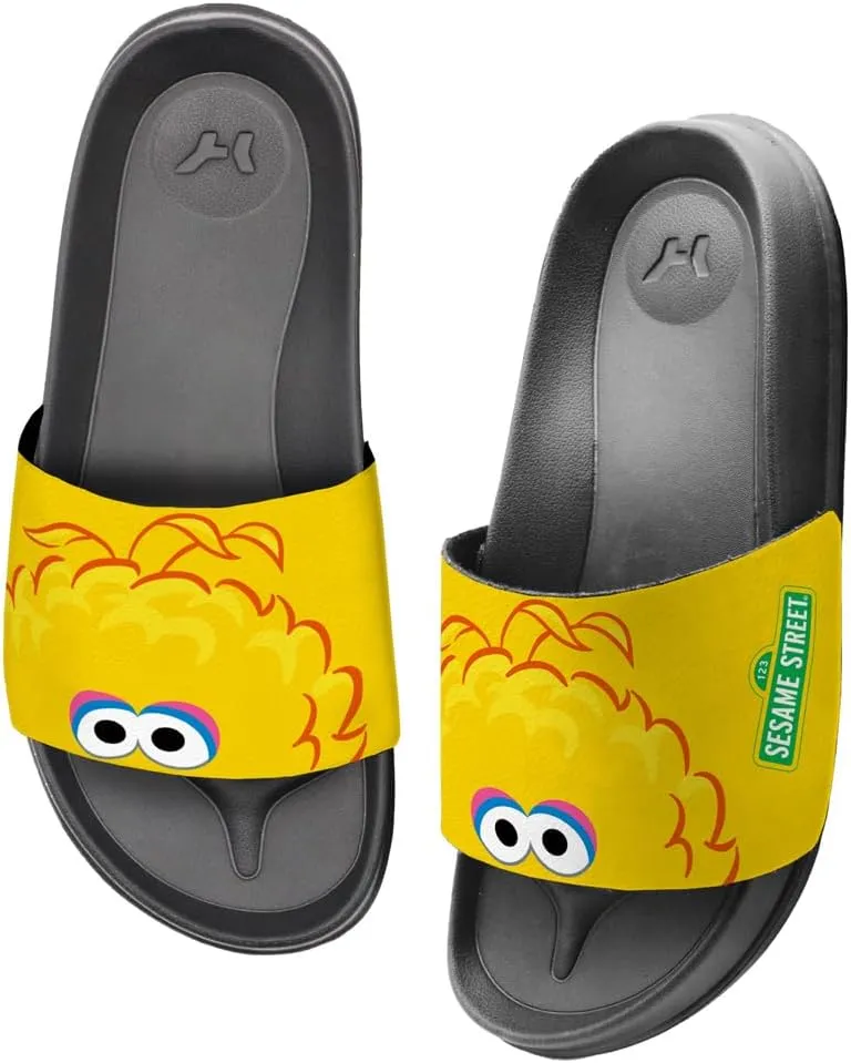 Popfunk Sesame Street Big Bird Peaking Unisex Adult Slides Sandals Officially Licensed Hypd Slydr Switch™