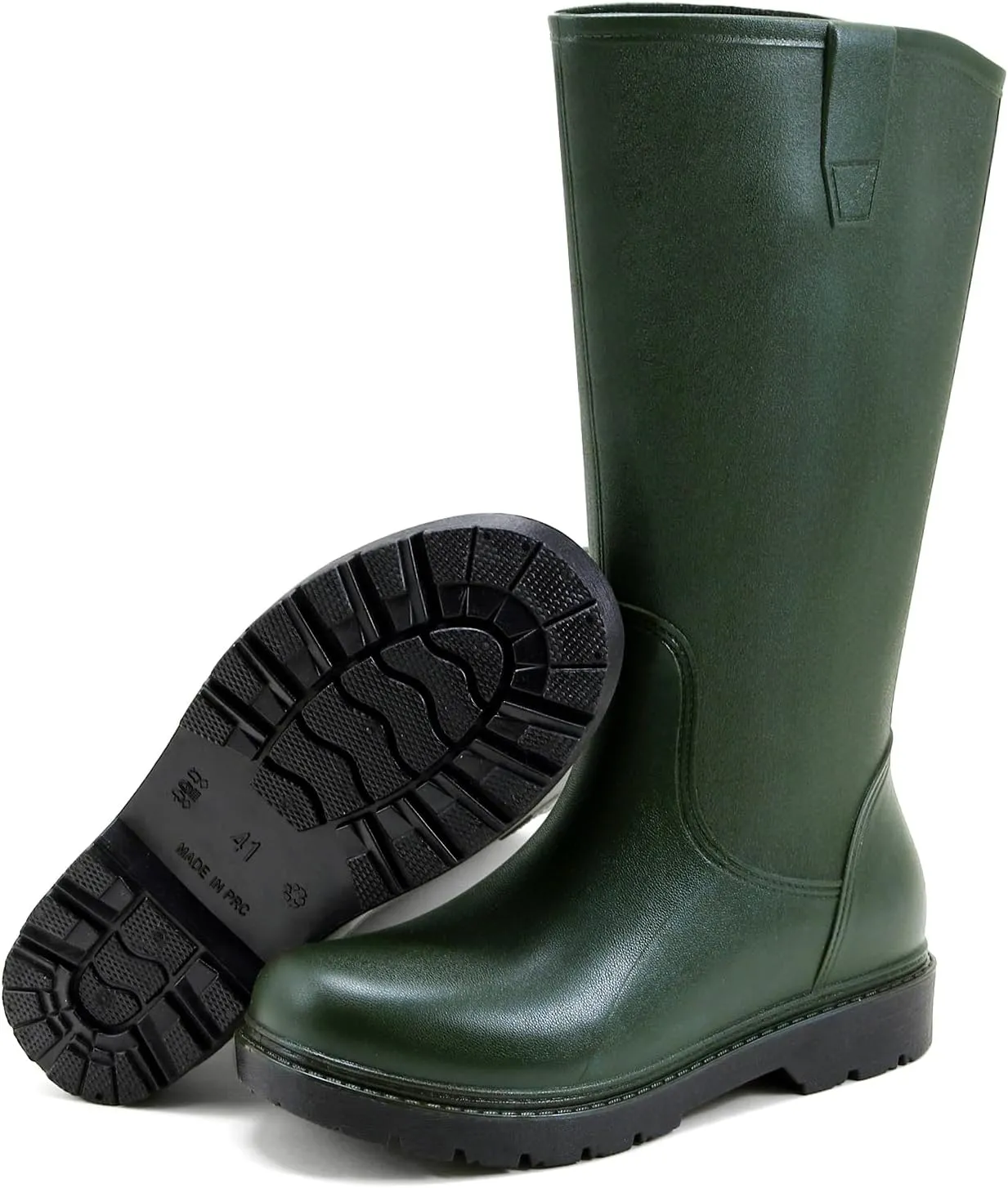 Rain Boots for Men, Comfort Waterproof Rubber Boots Mens Durable Anti-Slip Mud Garden Boots for Hunting Gardening Farming Fishing, Wide Calf Raining Shoes Outdoor Work Boots
