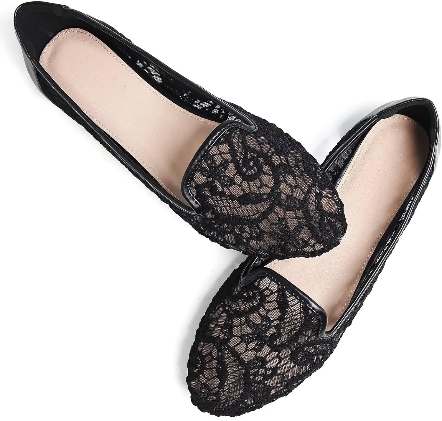 SAILING LU Women Pointed Toe Ballets Flats Faux Suede Comfortable Soft Ballet Walking Shoes Dressy Slip-on Ballerina Shoes
