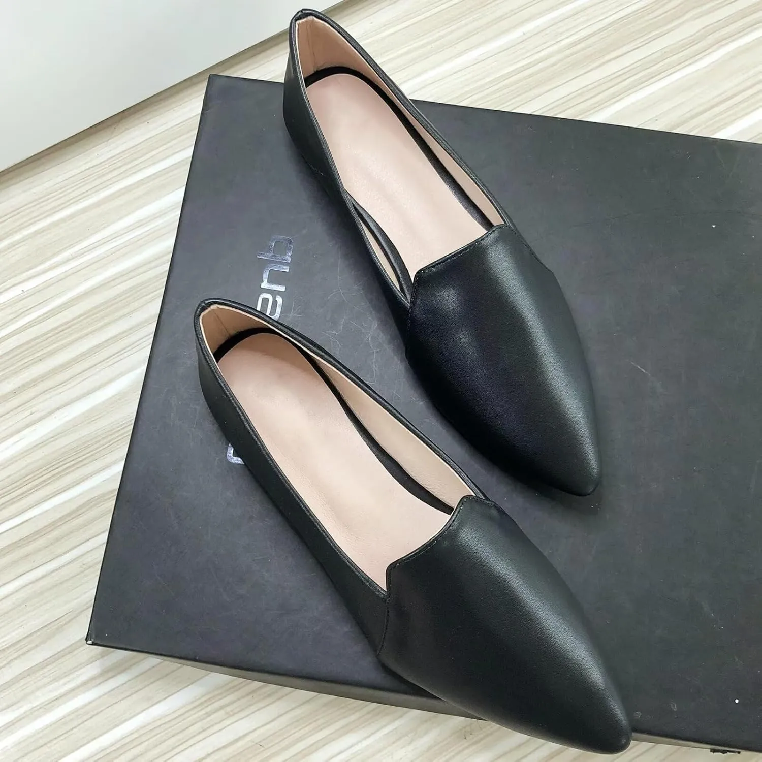 SAILING LU Women Pointed Toe Ballets Flats Faux Suede Comfortable Soft Ballet Walking Shoes Dressy Slip-on Ballerina Shoes
