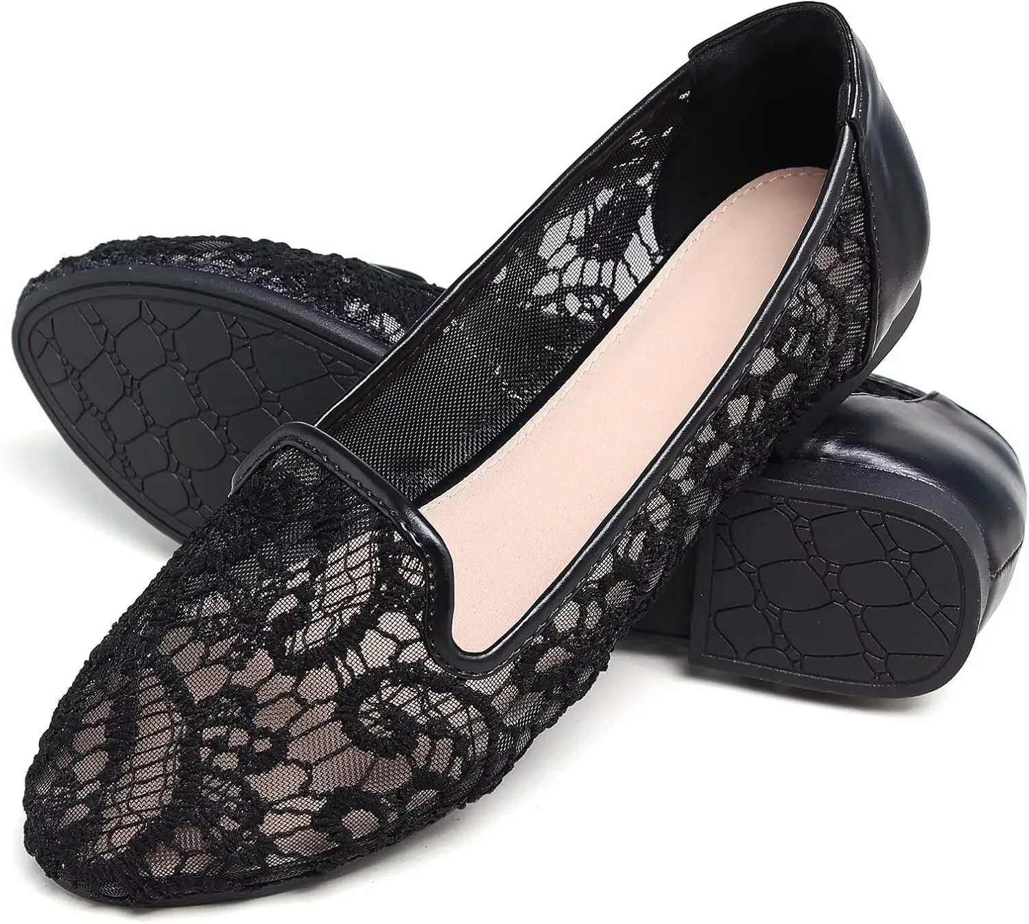 SAILING LU Women Pointed Toe Ballets Flats Faux Suede Comfortable Soft Ballet Walking Shoes Dressy Slip-on Ballerina Shoes