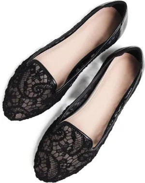 SAILING LU Women Pointed Toe Ballets Flats Faux Suede Comfortable Soft Ballet Walking Shoes Dressy Slip-on Ballerina Shoes