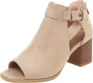 Sandal Heels Shoes for Women Sexy Women's Block Heels Boots Zip Back Ankle Tall High Heel Boots Woman Shoe Size 8 Heel
