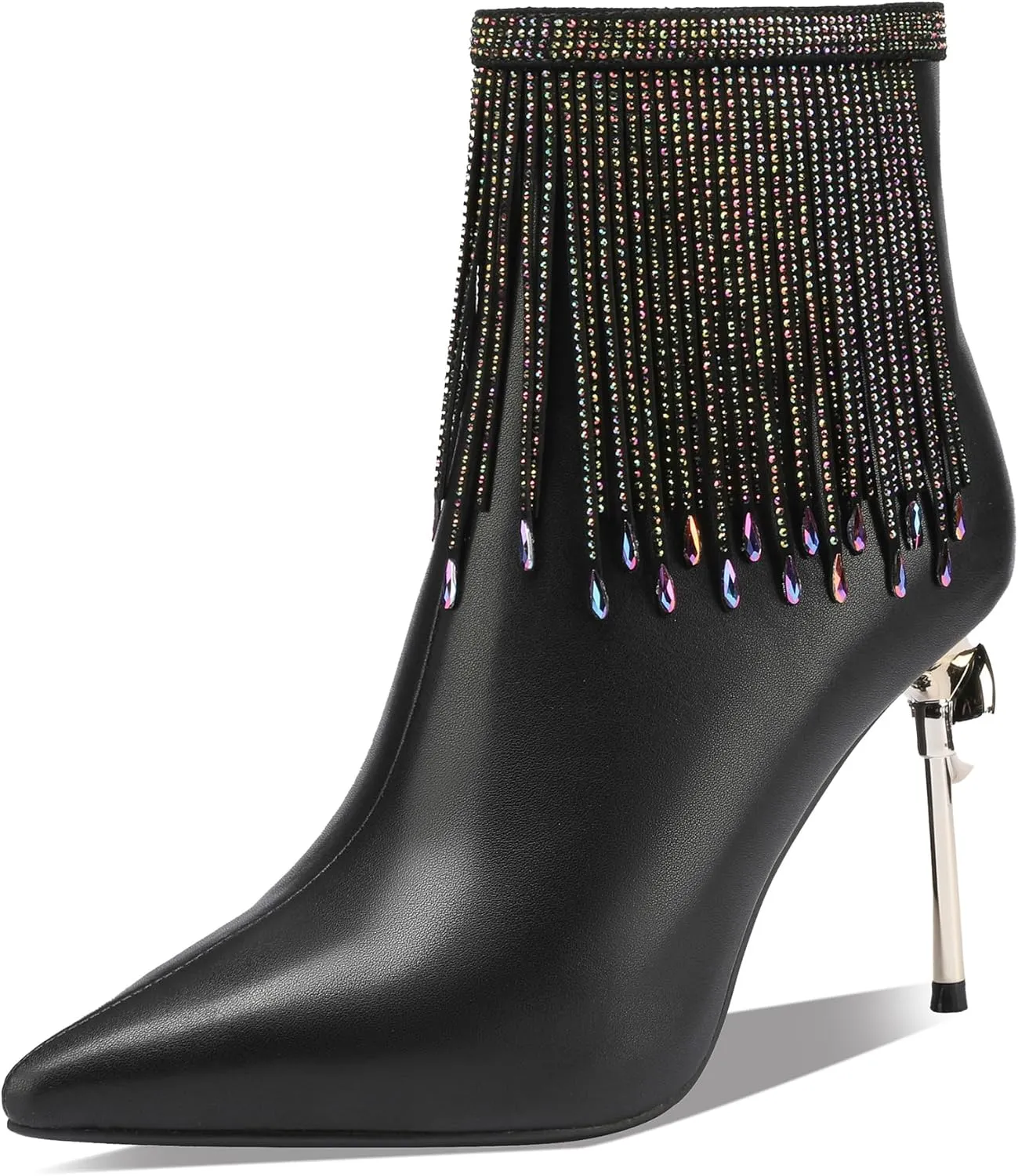 Sexy Dress Stiletto Booties for Women Pointed Toe Ankle Boots