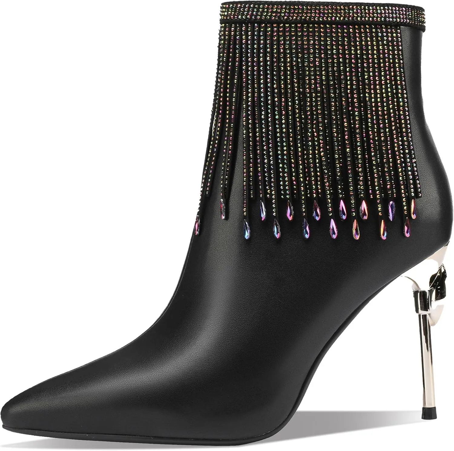 Sexy Dress Stiletto Booties for Women Pointed Toe Ankle Boots