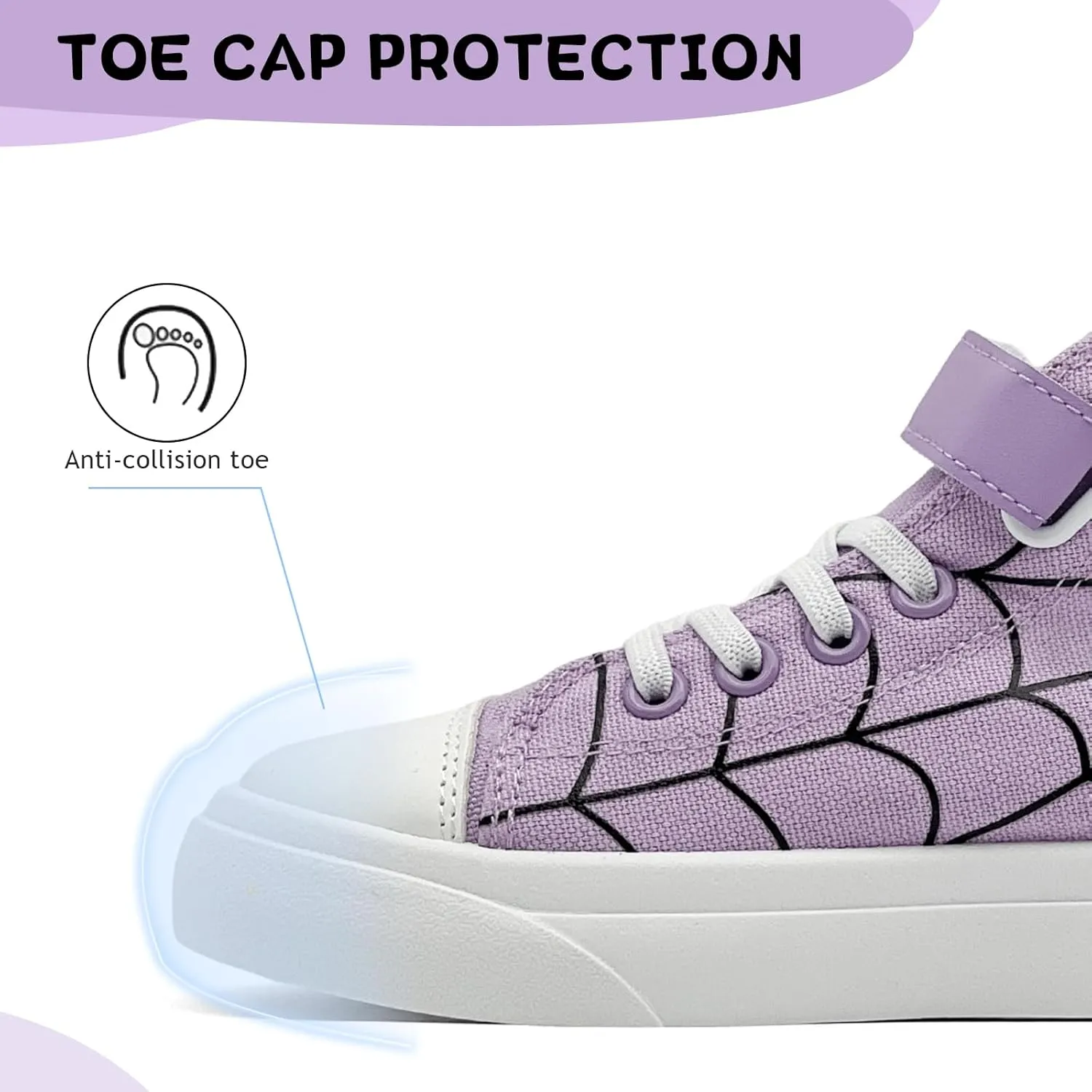 Sharllen Kid Canvas High Top Spider Sneakers Classic Adjustable Strap Lace up Shoes for Boys Girls Casual Tennis Kids Athletic Basketball Running Walking Shoes