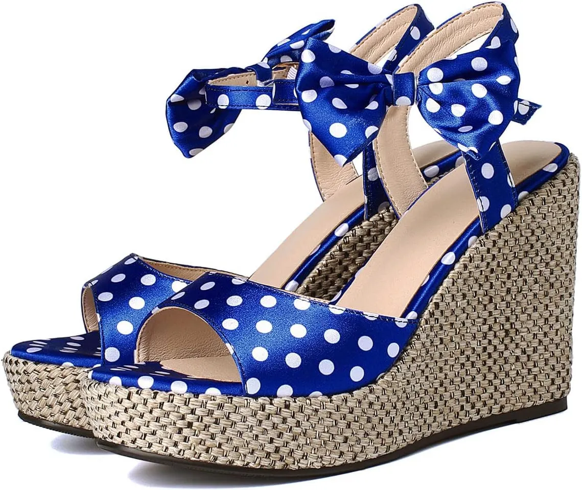 SHEMEE Women's Peep Toe Wedge Heels Sandals Stylish Platform High Heeled Sandals