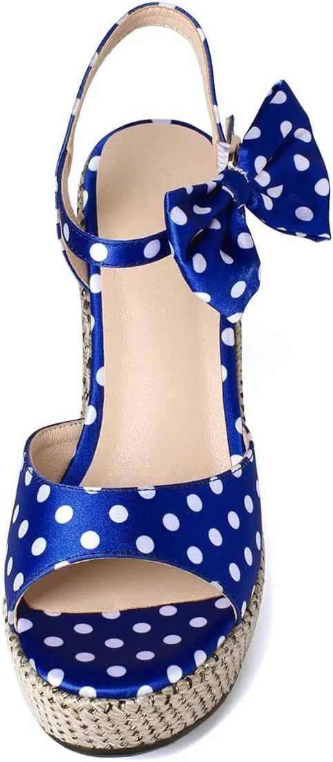 SHEMEE Women's Peep Toe Wedge Heels Sandals Stylish Platform High Heeled Sandals