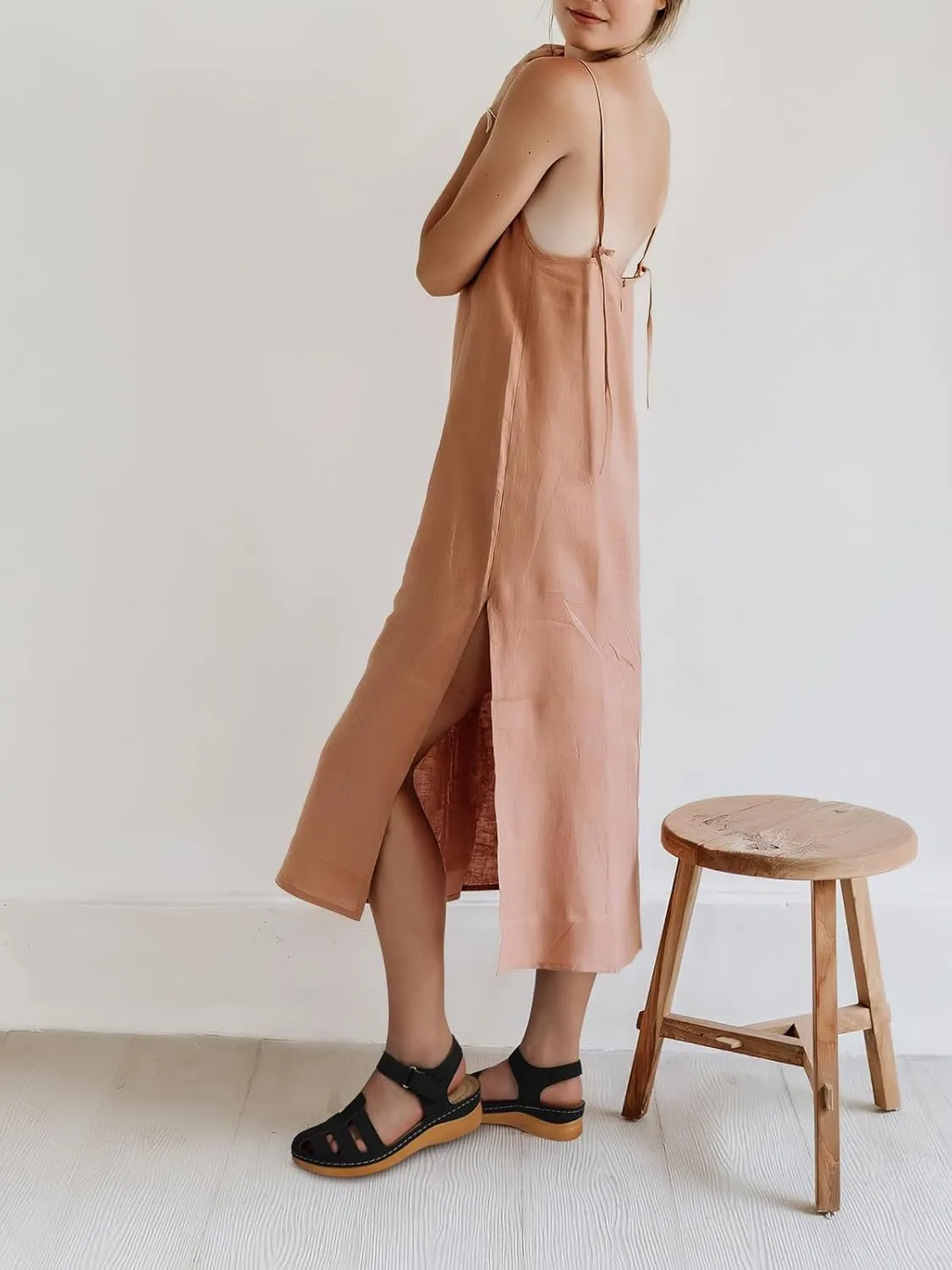 SHIBEVER Closed Toe Sandals Women: Summer Dressy Wedge Sandal - Fisherman Comfortable Hollow Out Sandals