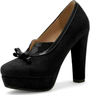 SHODENSE Women Vintage Chunky Platform Loafers Pumps Tassel Round Closed Toe Slip On Suede Block High Heel Dress Loafer Shoes Buckle Strap Oxford Loafers Fringe Pump Dressy Chic Sexy Y2k 4-11 M US