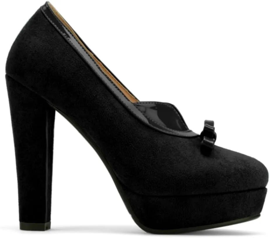 SHODENSE Women Vintage Chunky Platform Loafers Pumps Tassel Round Closed Toe Slip On Suede Block High Heel Dress Loafer Shoes Buckle Strap Oxford Loafers Fringe Pump Dressy Chic Sexy Y2k 4-11 M US