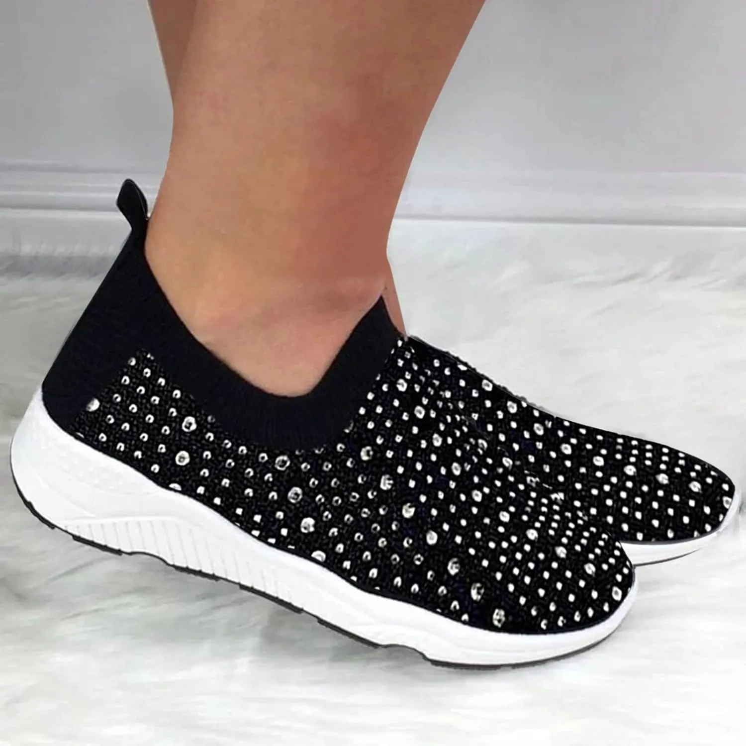 Silver Platform Wedge Sneakers for Women Womens Non Slip Wide Toe Work Shoes Restaurant Gym Shoes Women Black Womens Fashion Sneakers Black Wedge Zapatos De Vestir para Mujer Con Juanetes