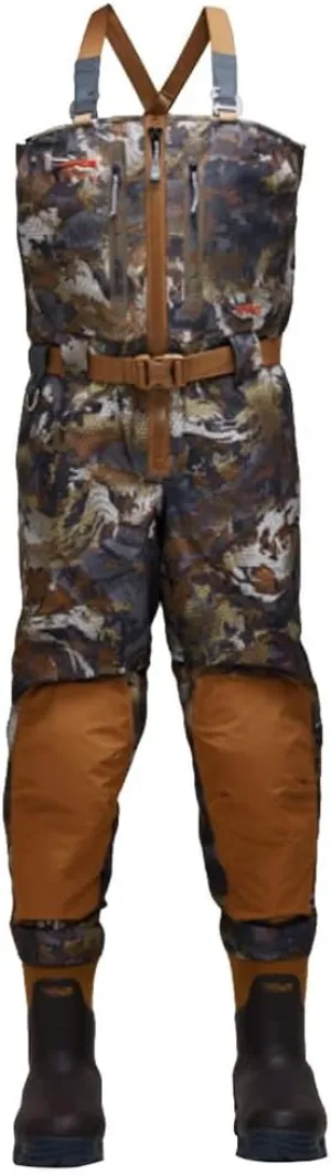 SITKA Gear Waterfowl Timber Delta Zip Wader, Large, Size 9 Boot, Durable Fishing Waders (600238-TM-L-9)