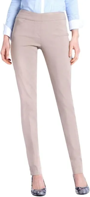 SLIM-SATION Women's Wide Band Regular Length Pull-on Straight Leg Pant with Tummy Control