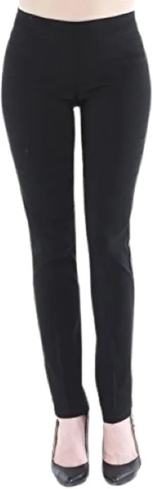 SLIM-SATION Women's Wide Band Regular Length Pull-on Straight Leg Pant with Tummy Control
