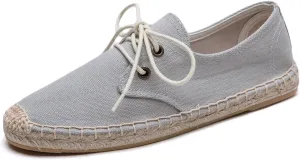Slip On Sneakers Espadrilles for Women Canvas Flat Lace Up Summer Spring Fall Casual Loafers