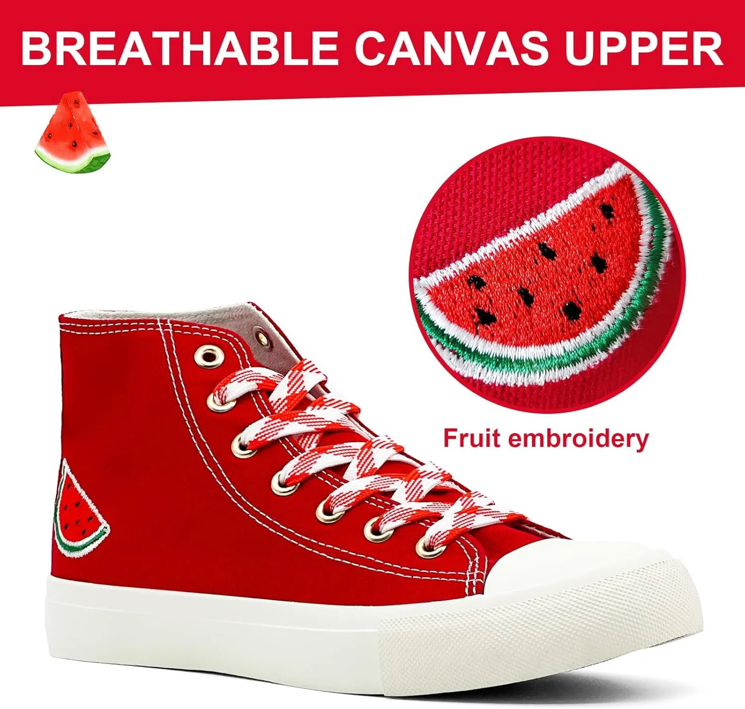 soofylia High Top Canvas Sneakers for Women Classic Lace Up Canvas Shoes Casual Tennis Comfortable Fashion Walking Shoes