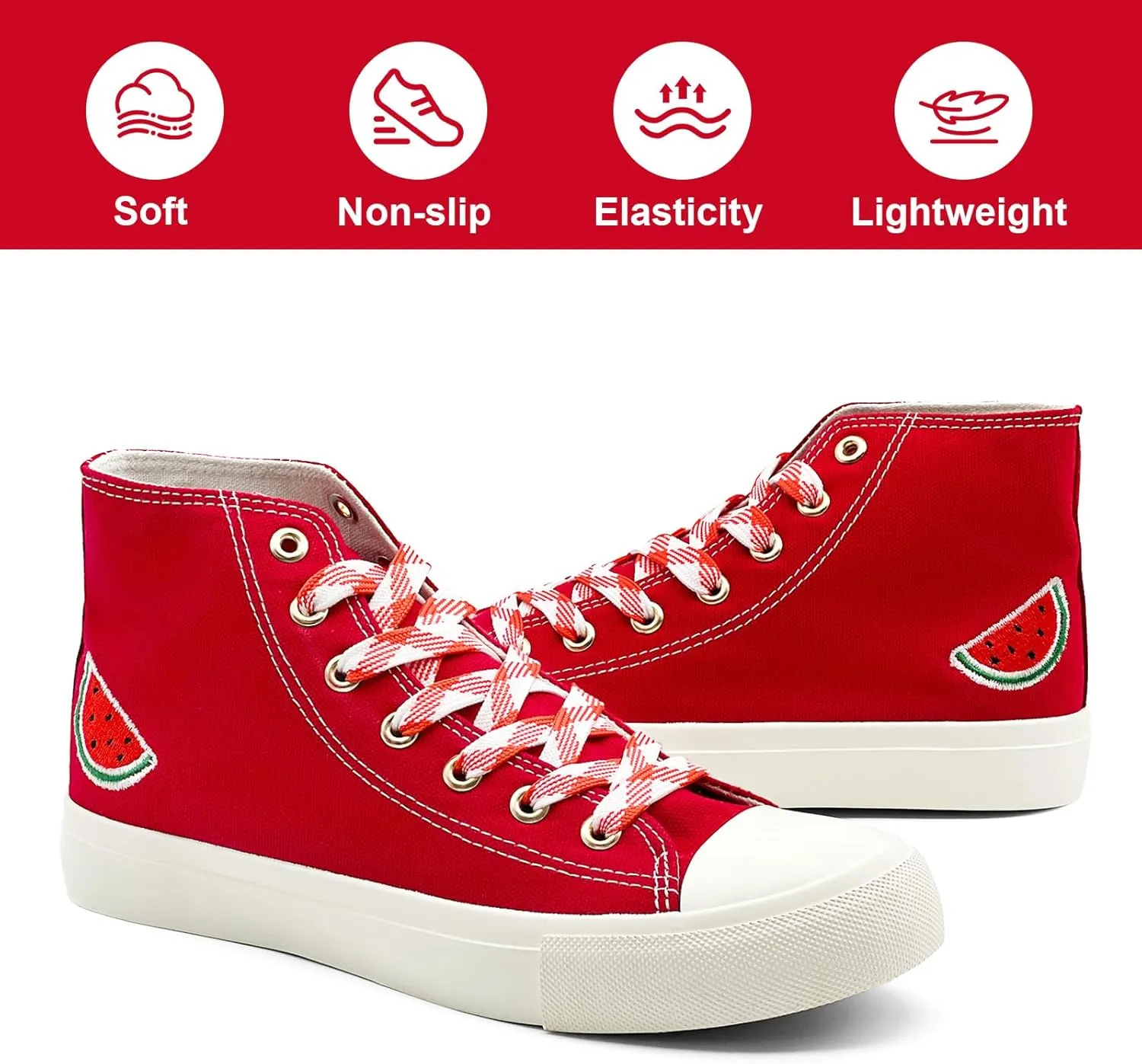 soofylia High Top Canvas Sneakers for Women Classic Lace Up Canvas Shoes Casual Tennis Comfortable Fashion Walking Shoes