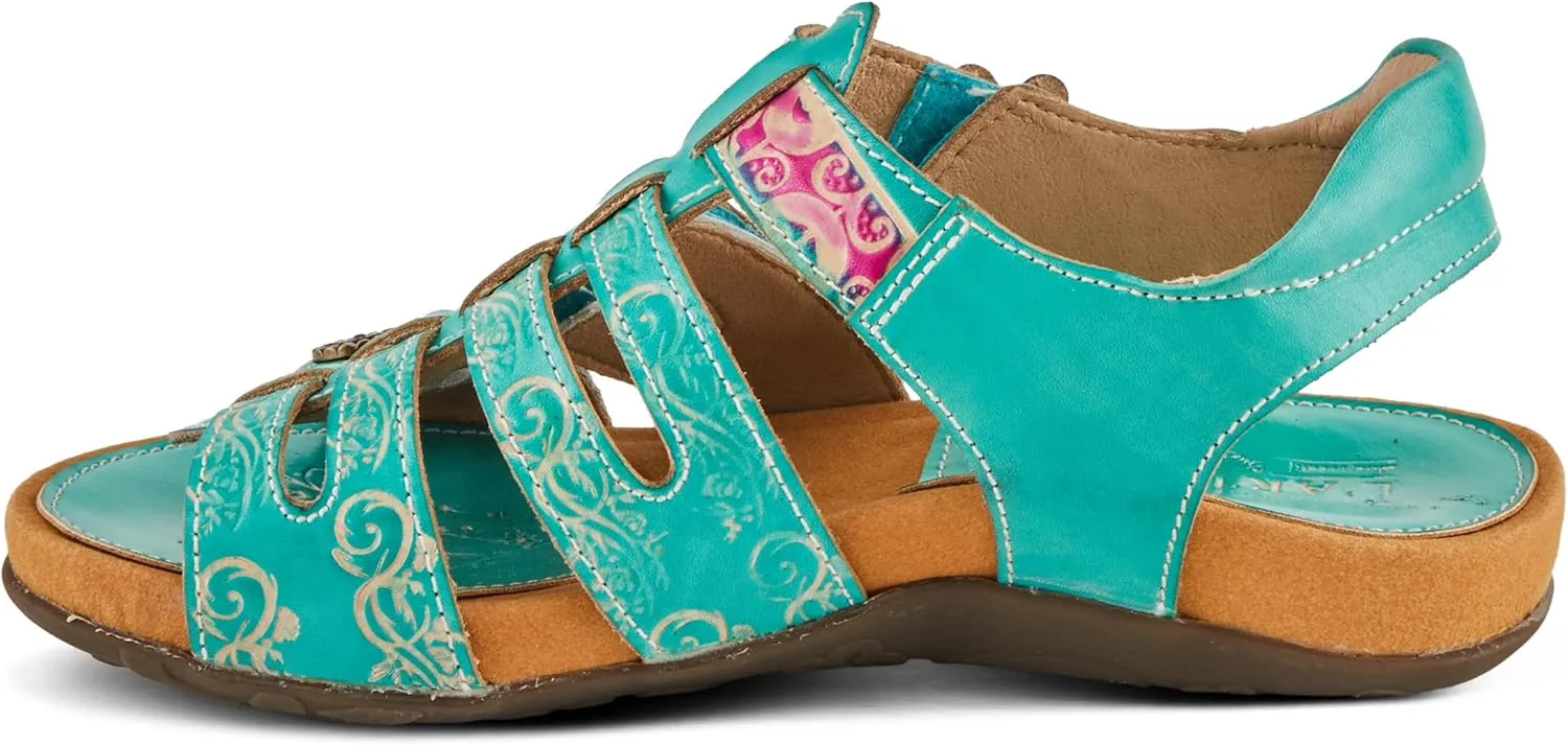 Spring Step L'Artiste Women's ACTIONETTA Artistic Sandals with Multiple Hook and Loop Closures