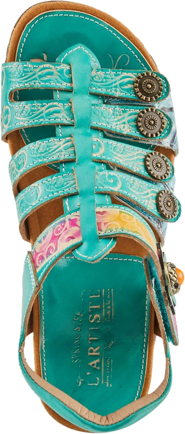Spring Step L'Artiste Women's ACTIONETTA Artistic Sandals with Multiple Hook and Loop Closures