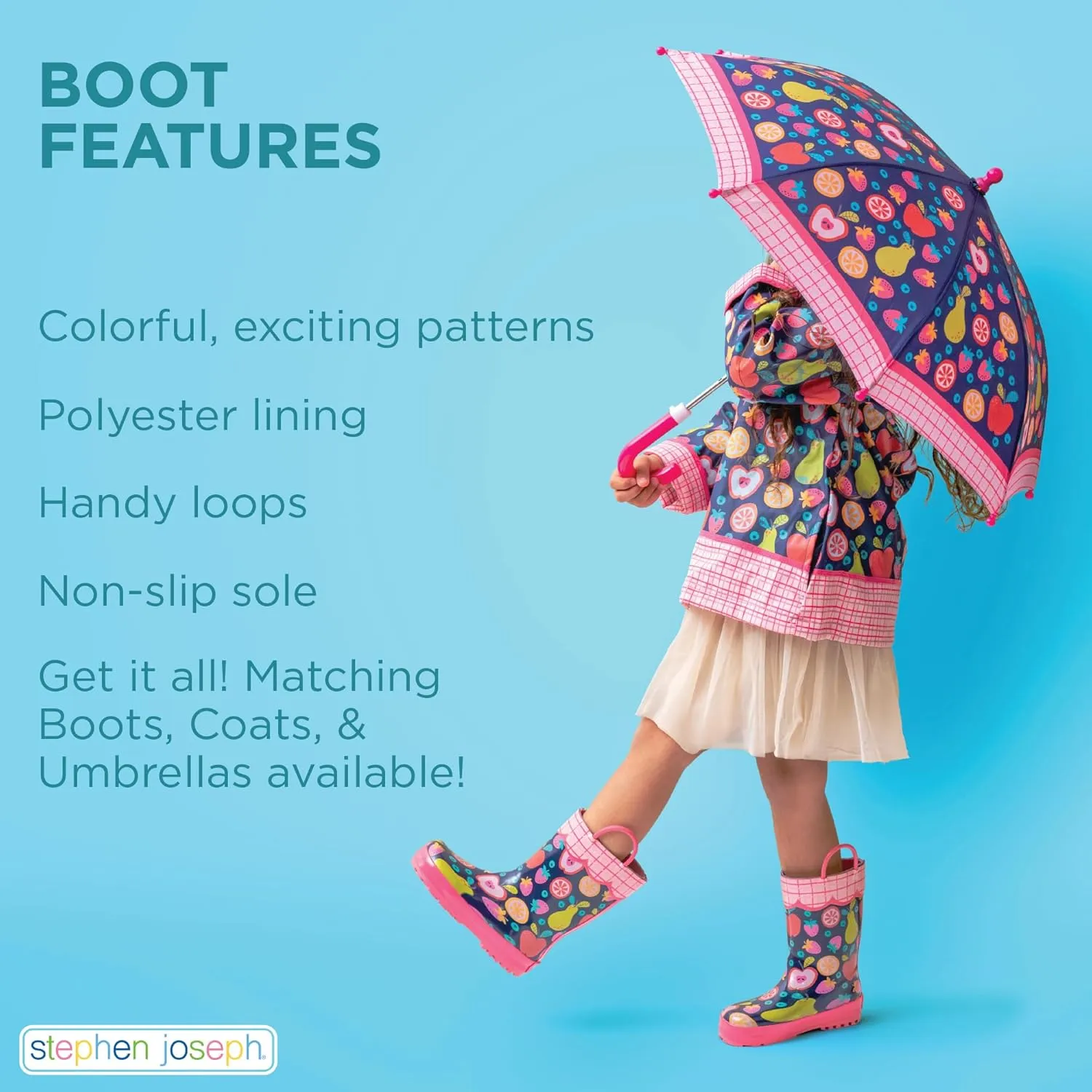 Stephen Joseph Unisex-Child Rain Boots