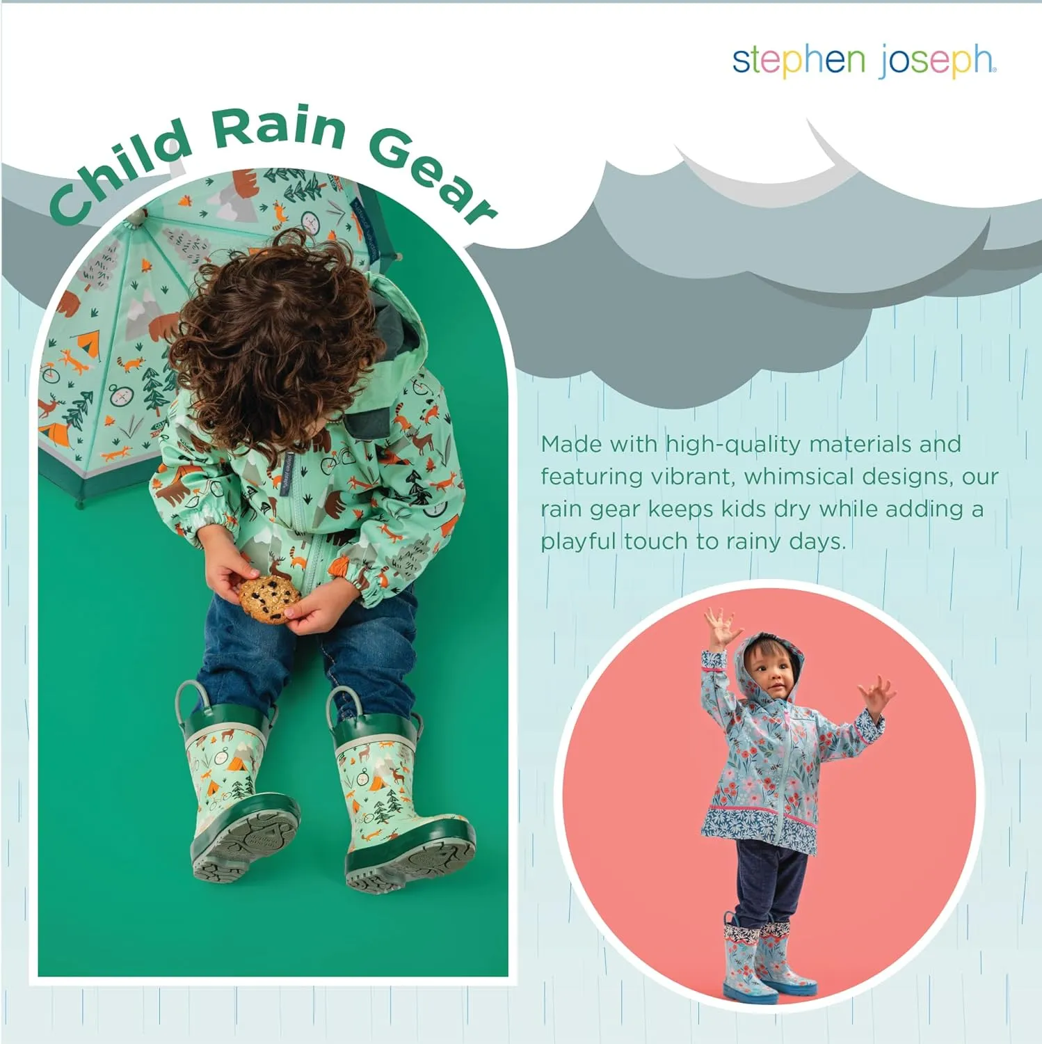 Stephen Joseph Unisex-Child Rain Boots