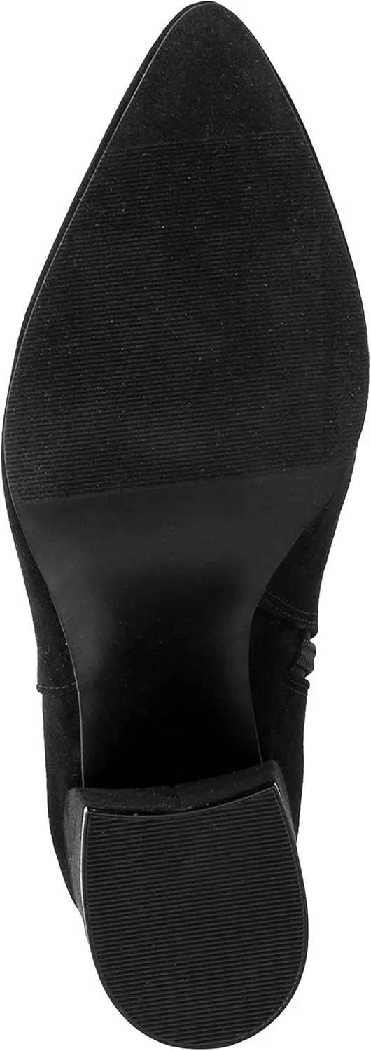 Sugar Women's Winter Chelsea Booties - Chunky High Heel, Pointed Toe, Fashion Ankle Boots-Evvie
