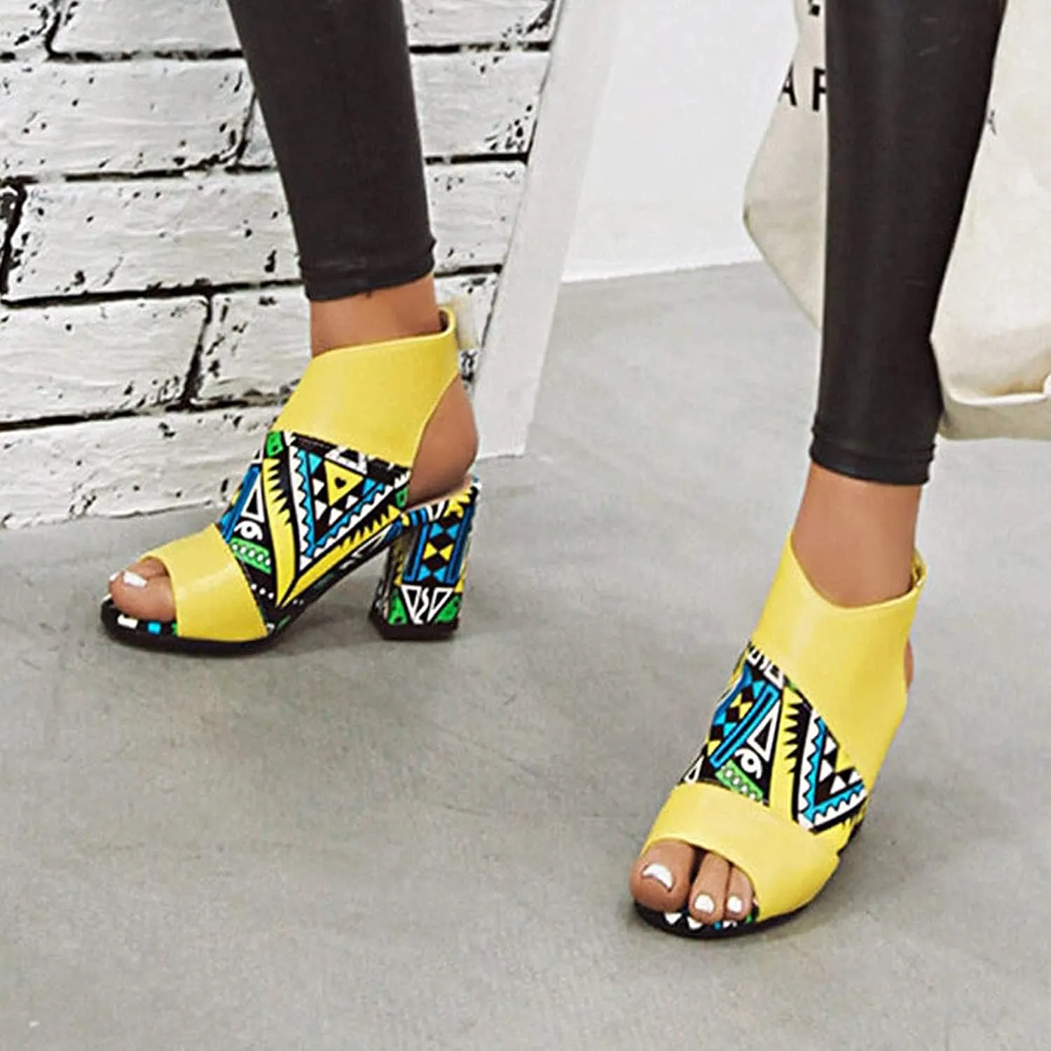 Thick Heel Sandals for Women Trendy Casual Fish Mouth Open Toe Belt Buckle Slingback Chunky High Heel Shoes Comfy Pointed Toe Heeled Sandals