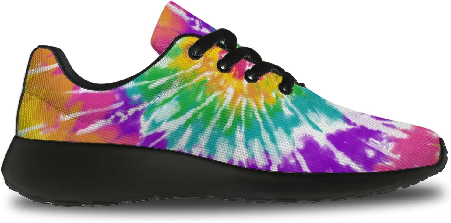 Tie Dye Shoes for Women Men Running Shoes Womens Mens Walking Tennis Sneakers Comfortable Sport Jogging Shoes Gifts