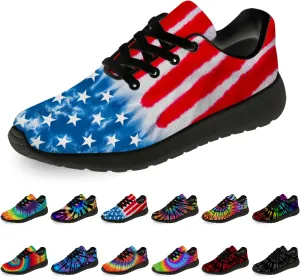 Tie Dye Shoes for Women Men Running Shoes Womens Mens Walking Tennis Sneakers Comfortable Sport Jogging Shoes Gifts
