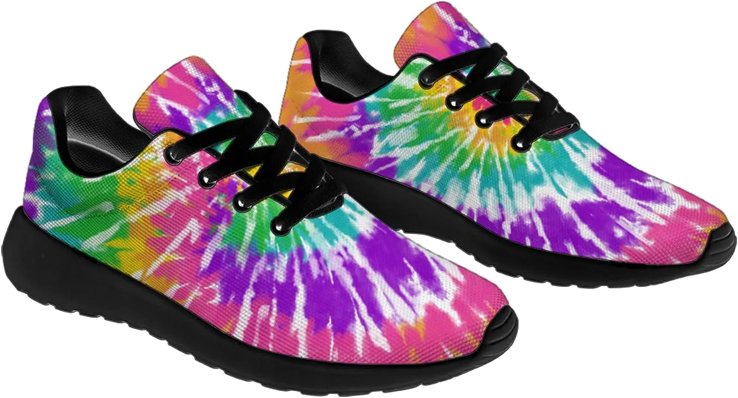 Tie Dye Shoes for Women Men Running Shoes Womens Mens Walking Tennis Sneakers Comfortable Sport Jogging Shoes Gifts