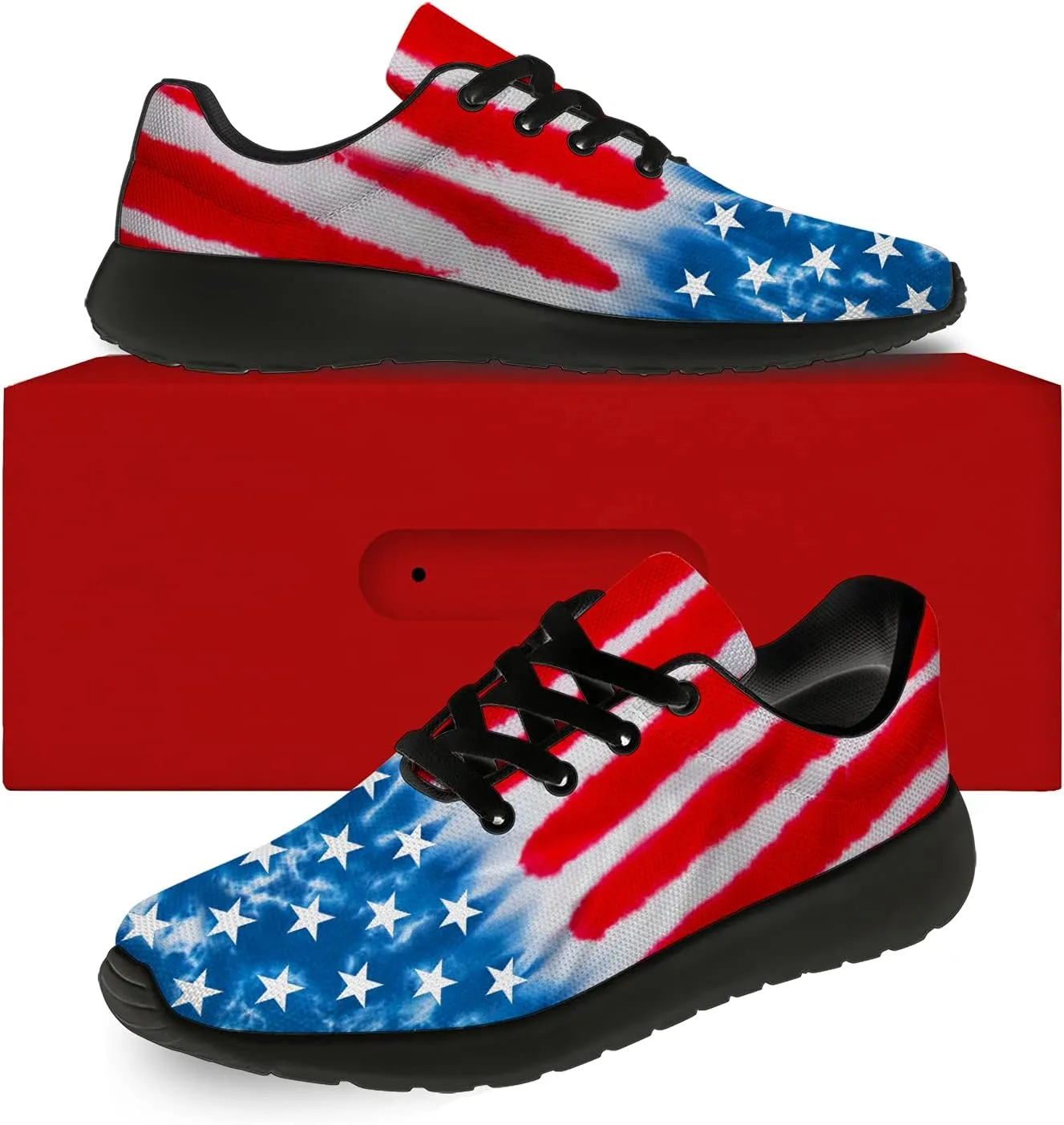 Tie Dye Shoes for Women Men Running Shoes Womens Mens Walking Tennis Sneakers Comfortable Sport Jogging Shoes Gifts