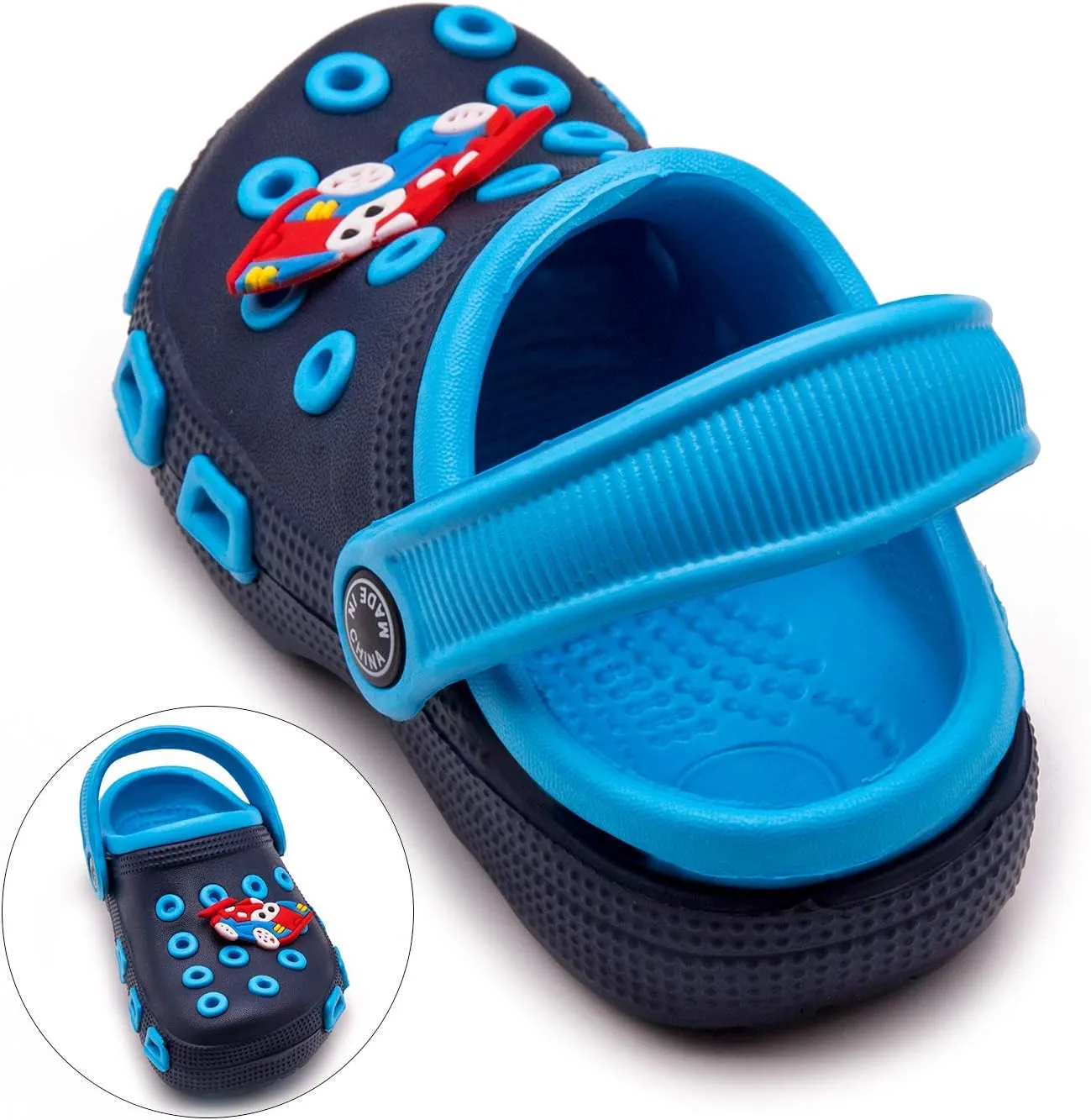 Toddler Little Kids Clogs Slip On Girls Boys Garden Clogs Summer Non-Slip Lightweight Slide Sandals Shoes Pool Shower Beach Slippers