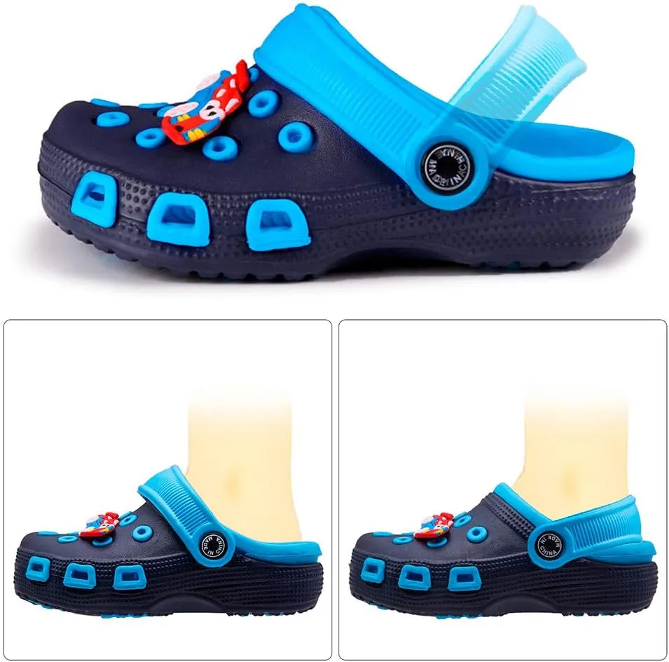 Toddler Little Kids Clogs Slip On Girls Boys Garden Clogs Summer Non-Slip Lightweight Slide Sandals Shoes Pool Shower Beach Slippers