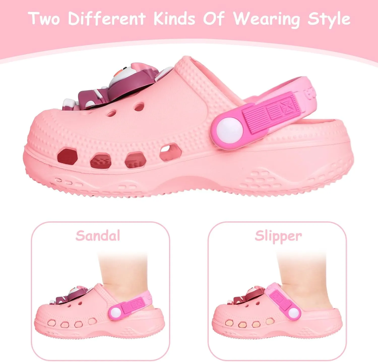 Toddler Little Kids Clogs Slippers Sandals, Non-Slip Girls Boys Clogs Slide Lightweight Garden Shoes Slip-on Beach Pool Shower Slippers