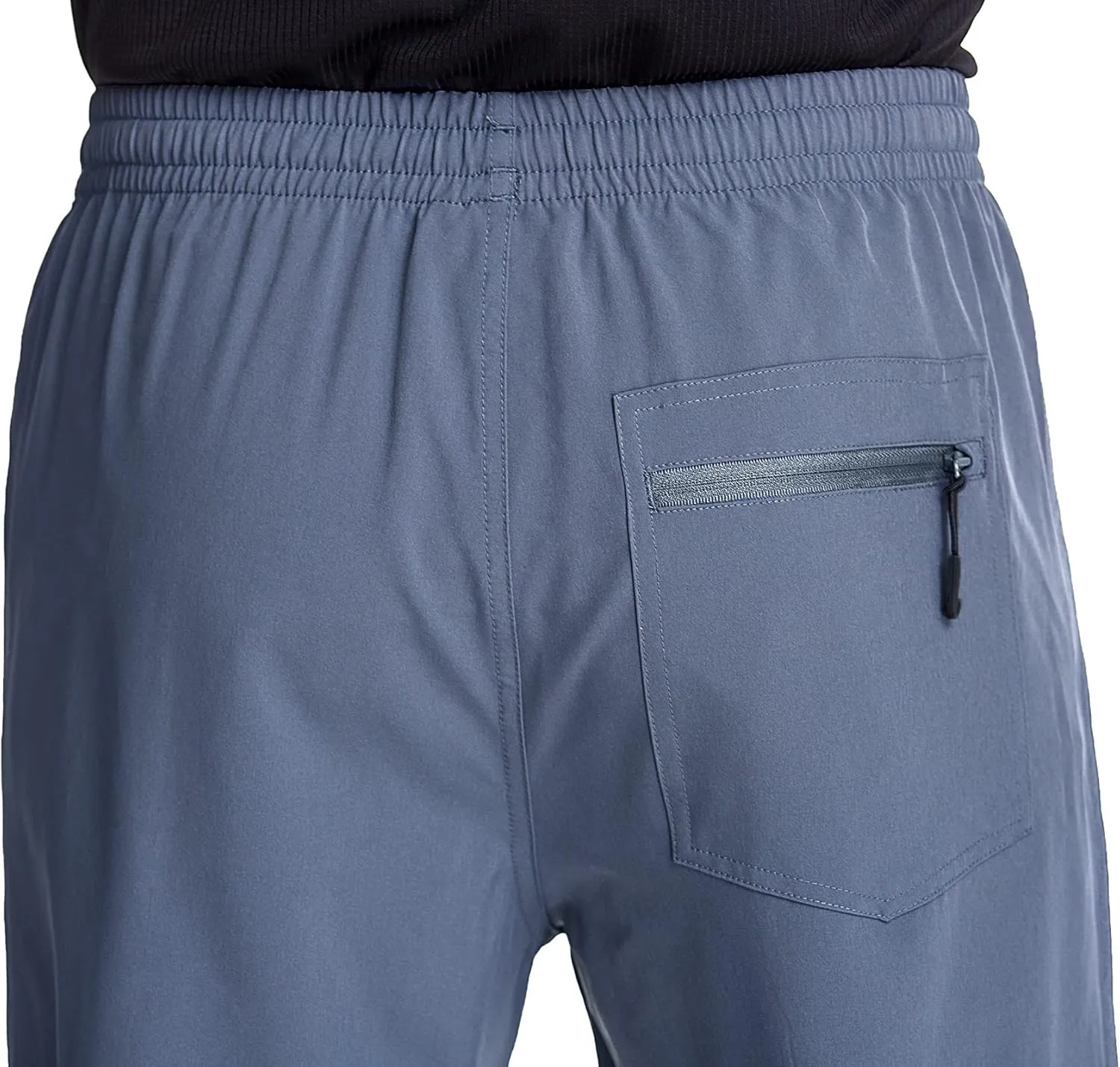 TRAILSIDE SUPPLY CO. Mens Lightweight Track Pants,Stretchy Pants with Zipper Pockets,Loose Fit