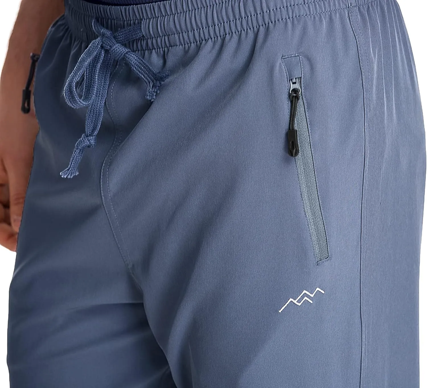 TRAILSIDE SUPPLY CO. Mens Lightweight Track Pants,Stretchy Pants with Zipper Pockets,Loose Fit