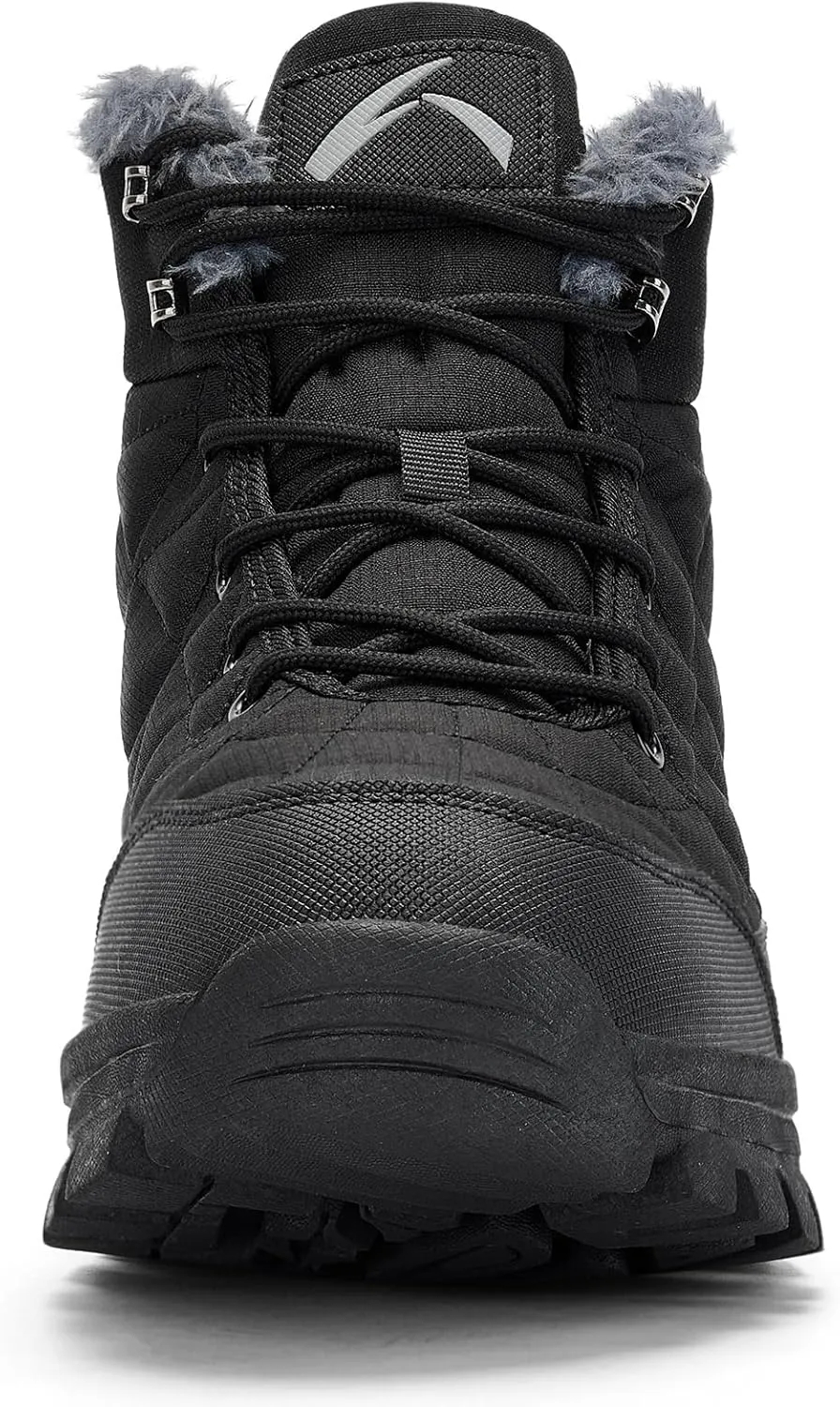 UPSOLO Men's Winter Warm Snow Work Boots